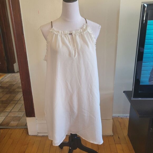 MNG Mango Ivory Casual Dress Size Medium - Picture 1 of 9